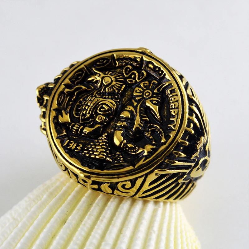 Египет Ми смерти Анубиса кольцо Для мужчин Египетский Древнего Египта тотемные