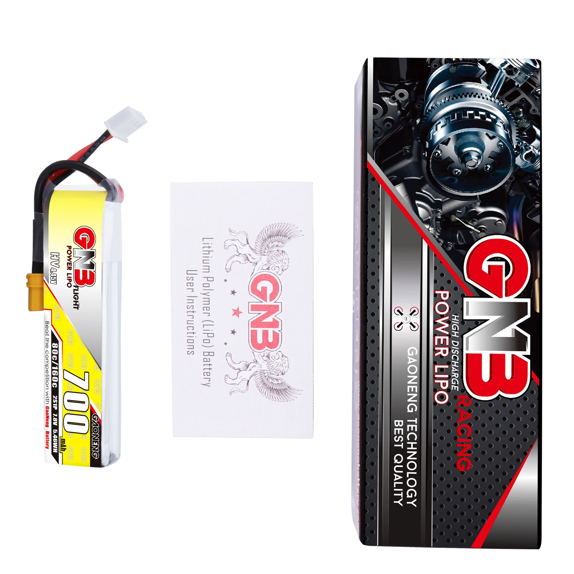 2 шт. Gaoneng GNB 700 мАч 80C 2S 7 8 V 4 45 HV Lipo батарея с разъемом XT30 для Happymodel FPV Racing Cine Whoop BetaFPV RC