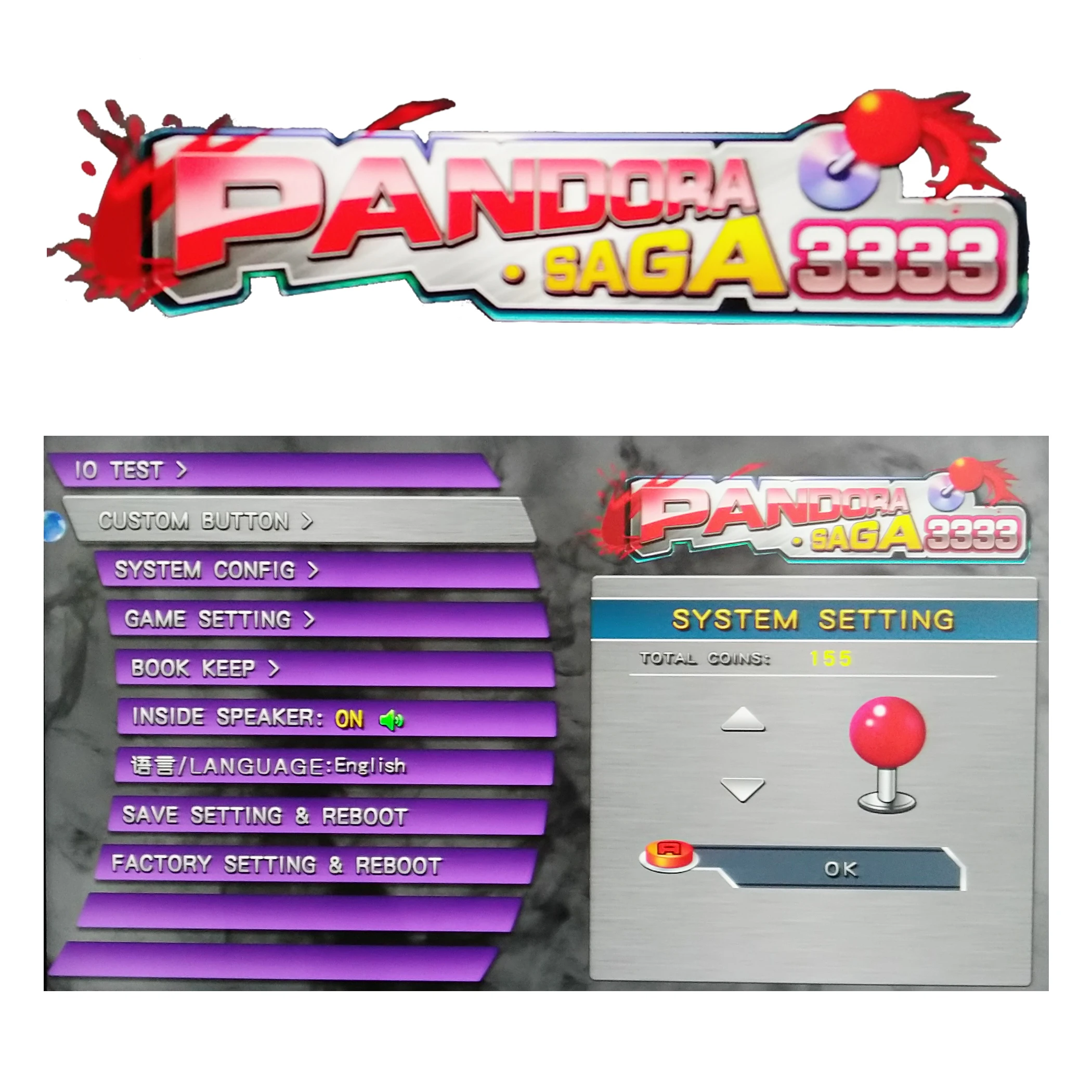 Аркадный шкаф Zero Delay DIY kit 3333 в 1 Pandora Saga Box Arcade Kit игровая доска для 2 игровых
