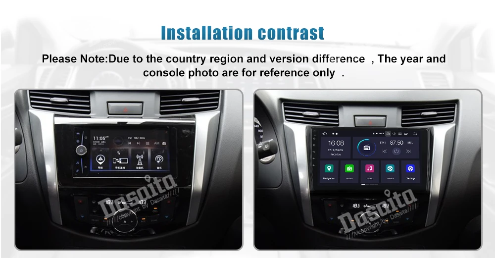 Dasaita 10," мульти сенсорный экран автомобиля 1 Din Android 9,0 радио для Nissan Navara gps навигация 1080P видео MP3