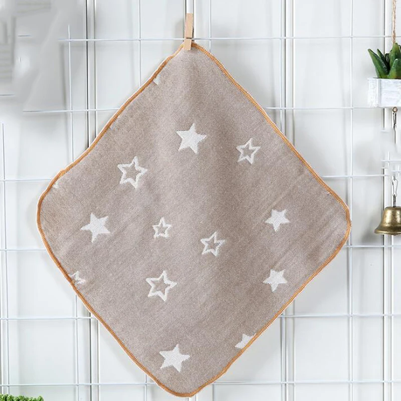 

cartoon baby saliva towel Cotton Baby gauze handkerchief square towel newborn face washing towel handkerchief Bib 2Pcs