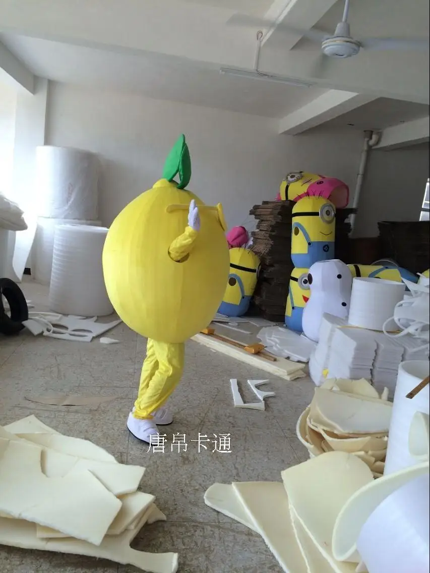 

Yellow Lemon Mascot Costumes Fruit Mascot Costumes Halloween Costumes Chirstmas Party Adult Size Fancy Dress