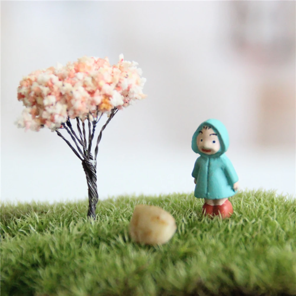 Личи 5шт. Аксессуары для миниатюрных фигурок в виде вишневого дерева из смолы для декорирования кавайных песочных садов.