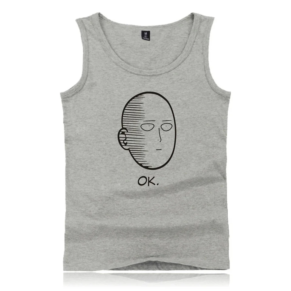 One Punch Man Hero Saitama Oppai топы для фитнеса размера плюс, Летний жилет для бодибилдинга, рубашка без рукавов, хлопковая майка для спортзала, мужская майка