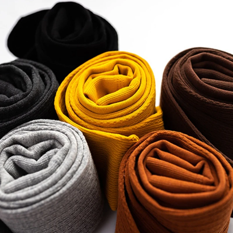 

Autumn Winter Warm Double Needle Leggings Girl Combed Cotton Ribbed Leggings Baby Soft Lace Knitted Thickened Pant5