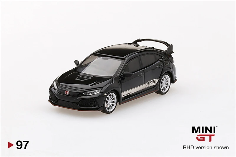 MINI GT 1:64 Honda Civic Тип R HKS черные модели RHD литые автомобилей | Игрушки и хобби