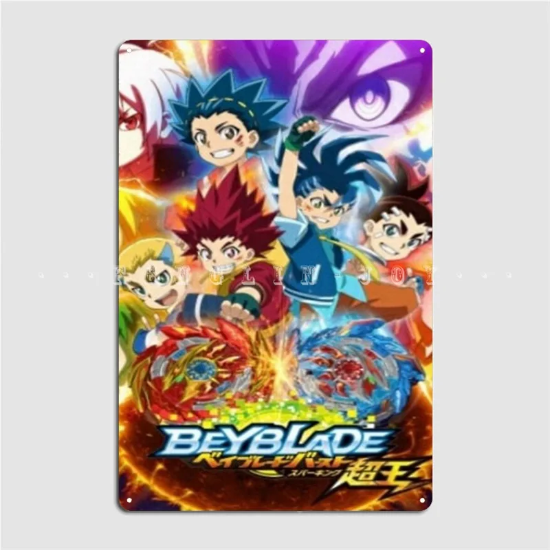 

Beyblade Metal Plaque Poster Club Funny Club Bar Wall Decor Tin Sign Posters