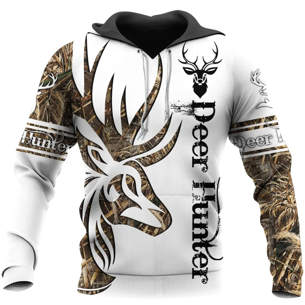 

Men's Fashion Hoodies Forest Deer Hunting 3D Full Printed Sweatshirt Unisex Zip Casual Jacket DY86