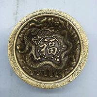 china elaboration brass engrave propitious dragon %e2%80%9c fu character %e2%80%9dbowl metal crafts home decoration