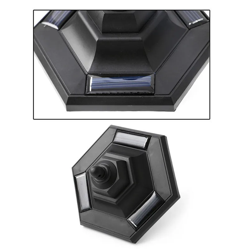 

Hexagonal Solar Outdoor Light Pole Abs Garden Path Decoration Lights Night Light Lawn Landscape Lights Outdoor Fence Lamp#W