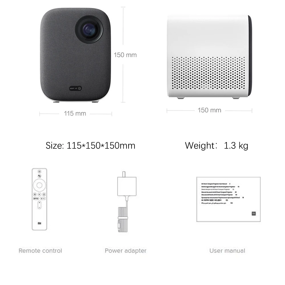 Портативный мини-проектор Xiaomi Mijia домашний кинотеатр на Android Wi-Fi | Электроника