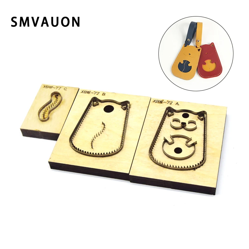 SMVAUON японский Сталь штанцевый нож Lucky Cat кольцо для ключей DIY ключ чехол | Вырубные штампы -4000509886945