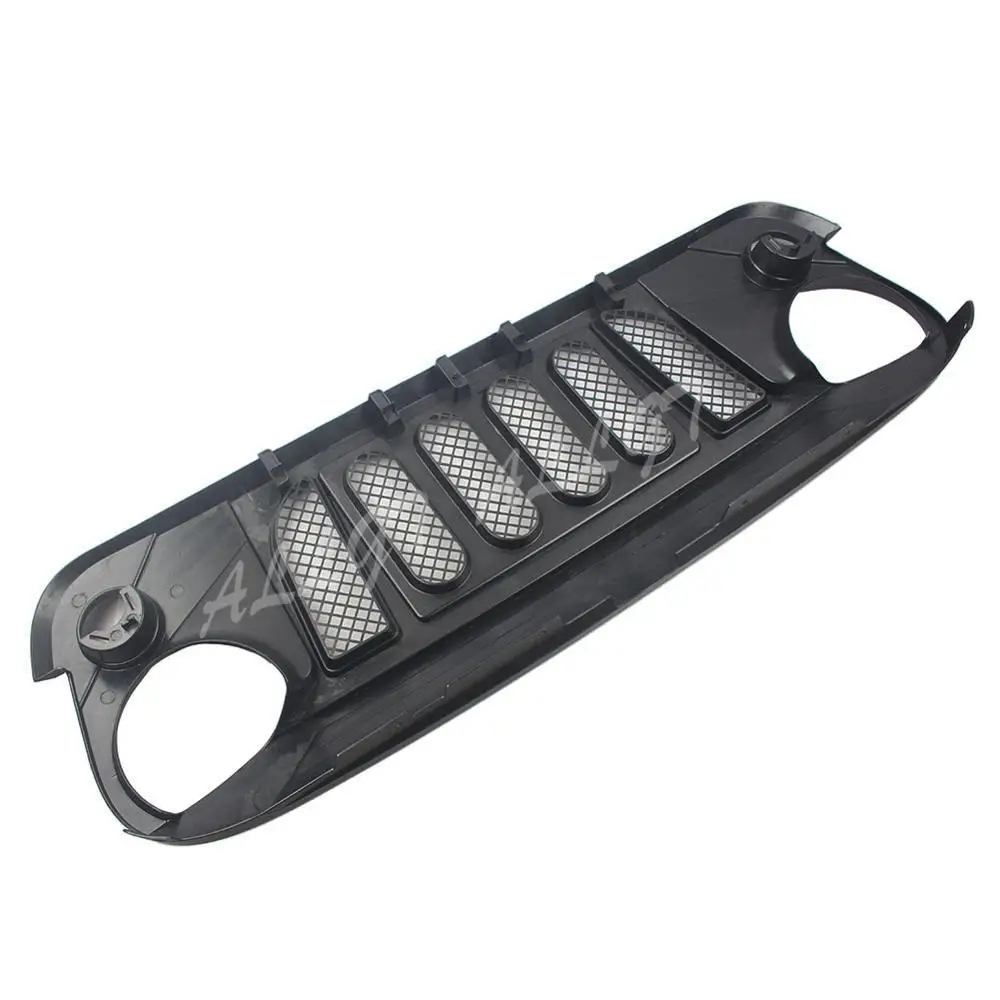 Front Grill Bumper upper grill For Jeep Wrangler JK 2007 2008 2009 2010 2011 2012 2013 2014 2015 2016 2017 Black Grille | Автомобили и
