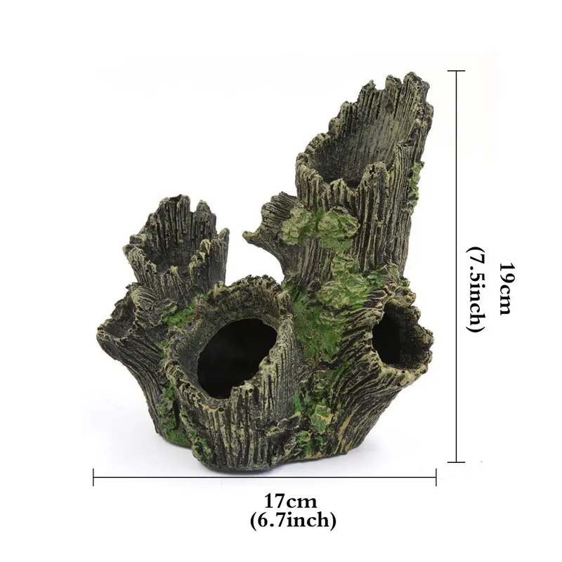 для аквариума Saim Декоративные помпоны дерево из смолы выветренное полое