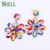 shell bay 2020 flower earrings jewelry fashion pendientes earrings women dangle small earrings statement girls wholesale boho cc