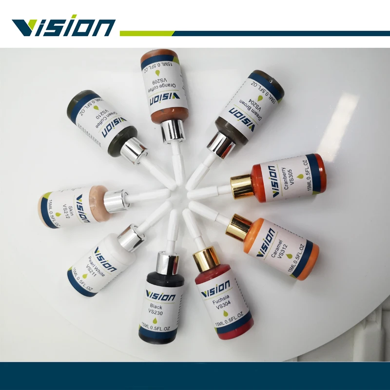 

Vision VS311Pink Mauve15ml Natural Plant Semi Permanent Makeup Eyebrow Inks Lips Eye Line Tattoo Color Microblading Pigment