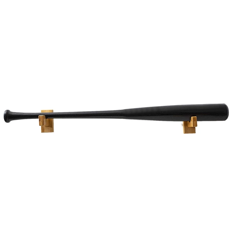 

Baseball Bat Wall Mount for Horizontal Display, Handmade Solid Wood with Felt Liner and Bat Wall Mount(2 Pack)