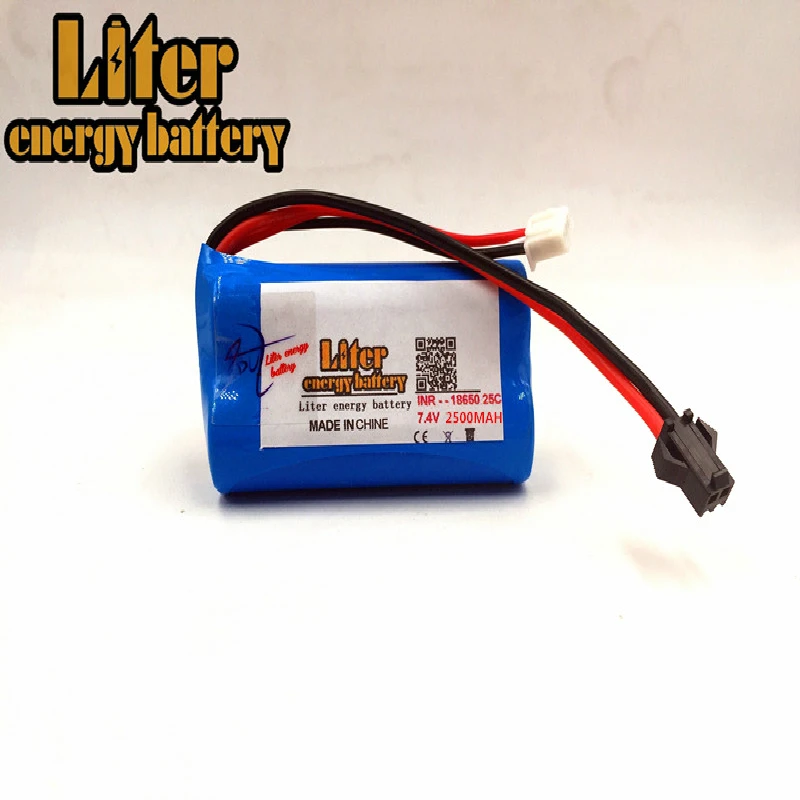 7,4 V 2500 mAH Li-po Lipo Batery 2S Вертолет с дистанционным управлением 7,4 V 2500 mAH Lipo батарея 20C 25C 18650 игрушечная батарея