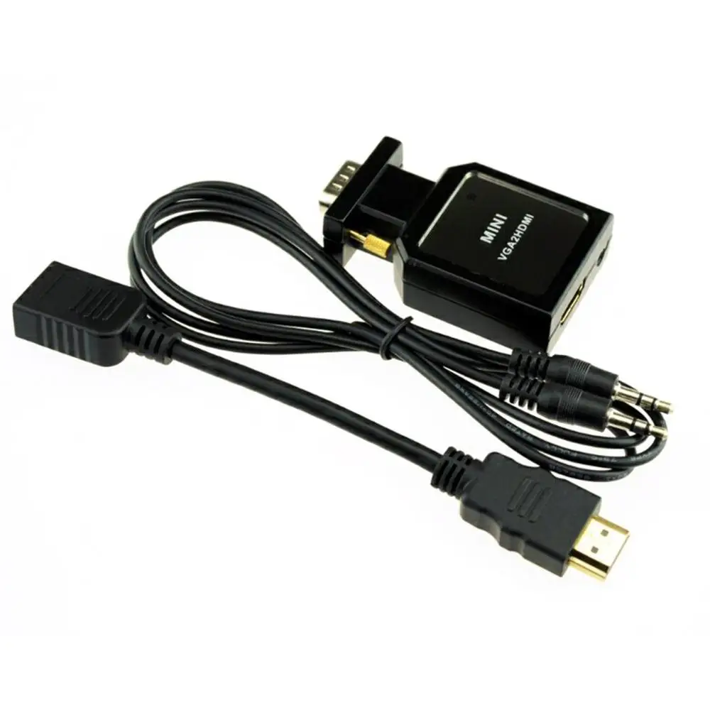 Мини Vga + аудио в Hdmi конвертер Hd 1080P адаптер для Hdtv Dvd Tv Box T 602S| |