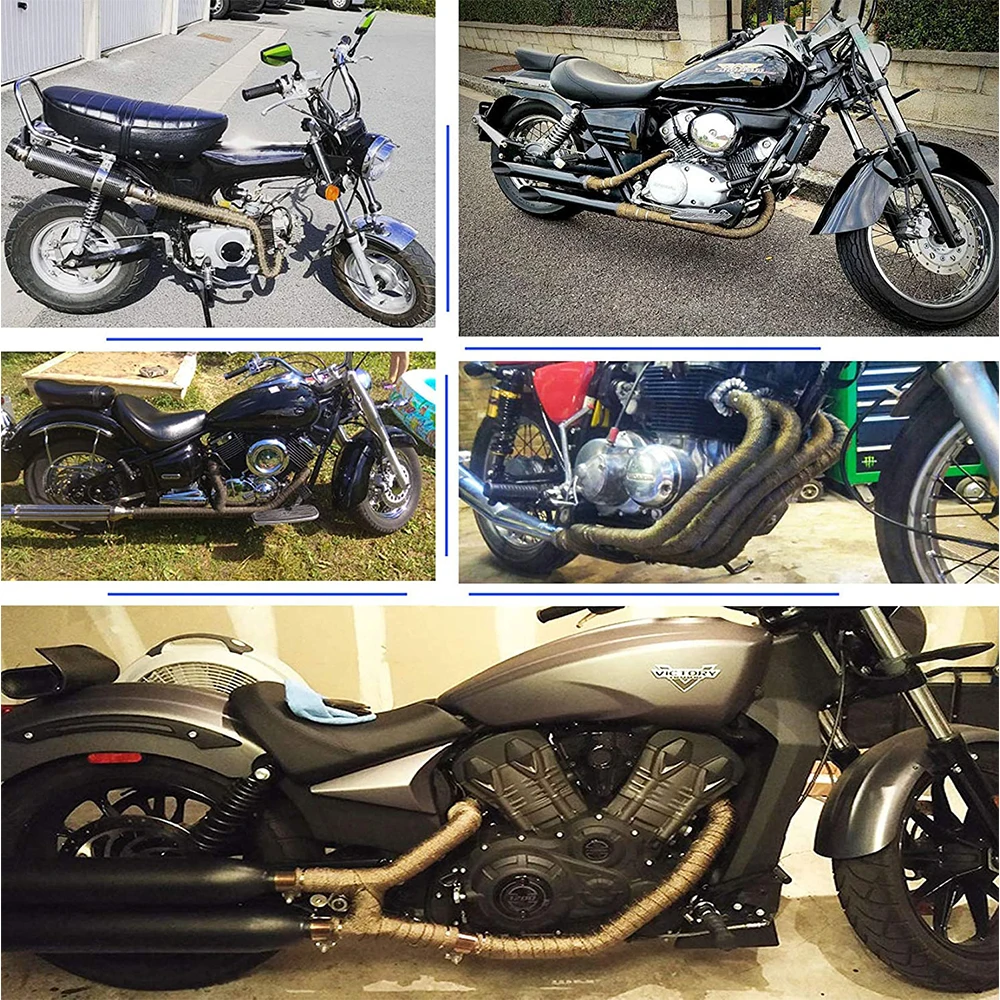 Теплозащитная лента для выхлопных газов обмотки мотоциклов термозащитная с