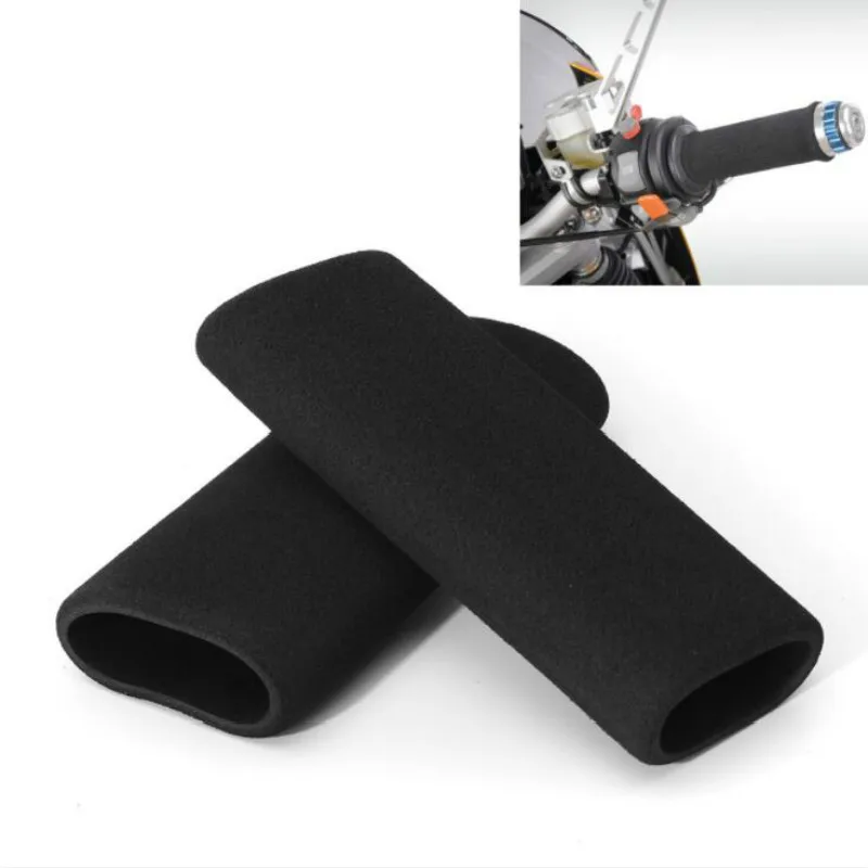 2PCS Grip Cover Универсальный 22 мм мотоцикл руль мотобайка регулируемые рукоятки Ручка Бар Руль усиленный алюминиевый сплав скоба - Цвет: 2PCS Grip Cover