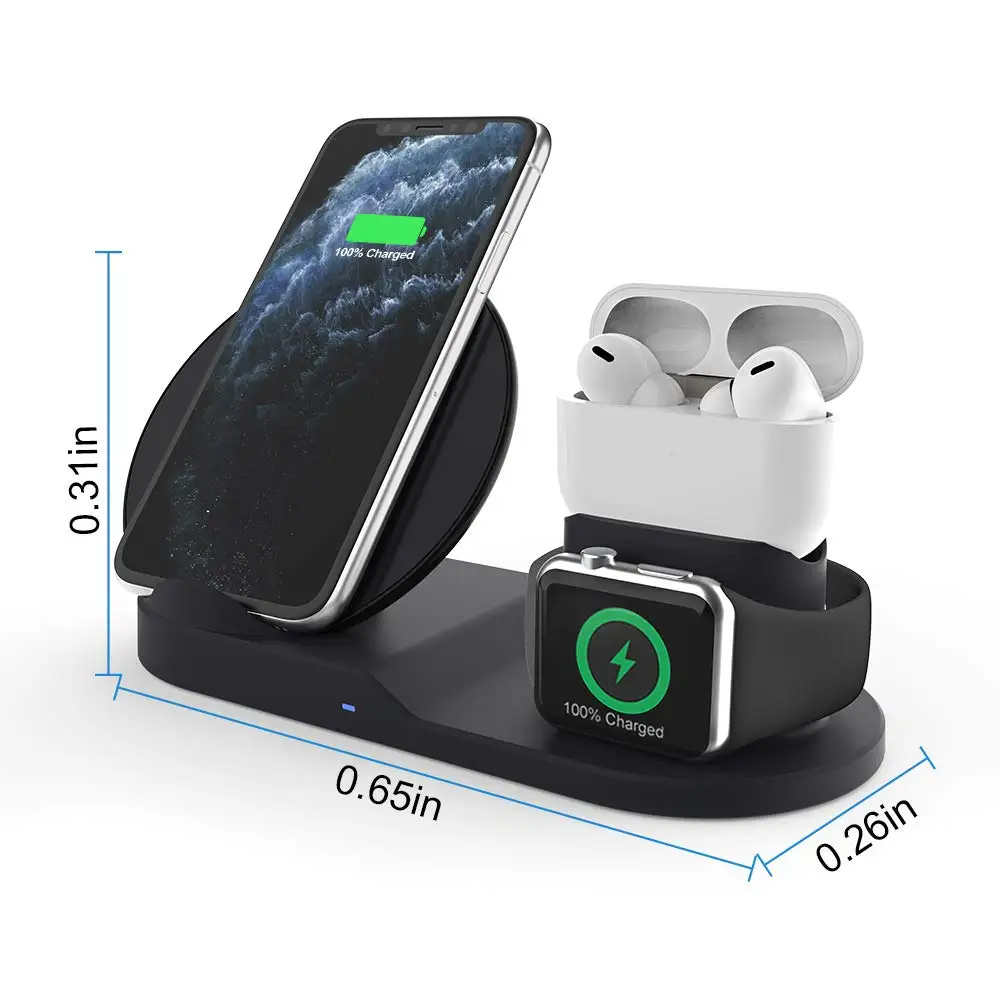 

N30 Wireless Charger 10W Fast Charging Stand for iPhone 11 X XS XR XS Max 8 Plus for Apple Watch 5 4 3 2 Airpods and Airpods Pro