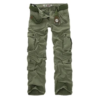 mens camouflage casual pants straight trousers multi ppocket outdoor loose plus size ooveralls military safari style pants man