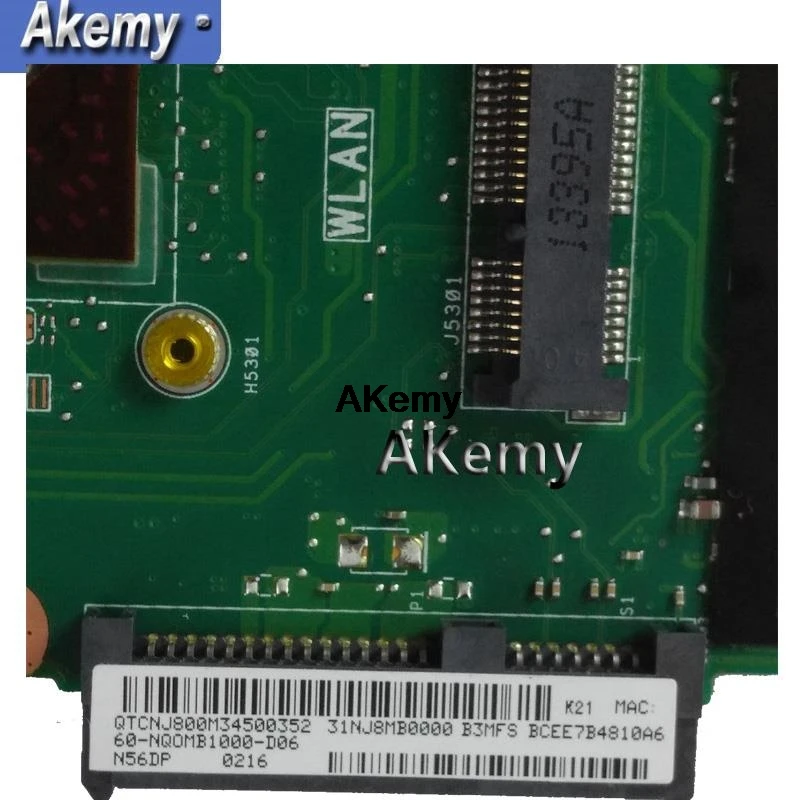 AK N56DP материнская плата для ноутбука HD7730 2 ГБ для N56DP N56D тест материнская плата N56DP тест материнской платы ОК