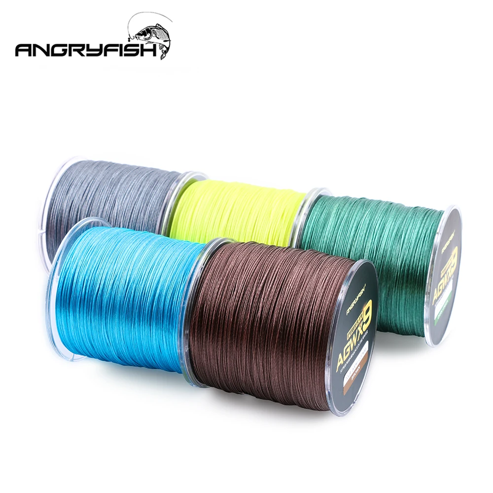 Angryfish Super Strong PE Line Braided Fishing Thread 9 Strands Weaves Braided 500M/547YD Fishing Line