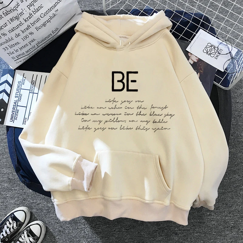 

New Album BE Printed Harajuku Hoodies Kpop Bangtan Hoodie Sweatshirt Fashion Loose Hip Hop Pullover All-match Women Hoodies
