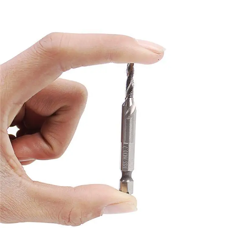 

6Pcs/Set M3-M10 Composite Tap Drill Bit Set High Speed Steel Twist Drill Hexagonal Handle Bit Set