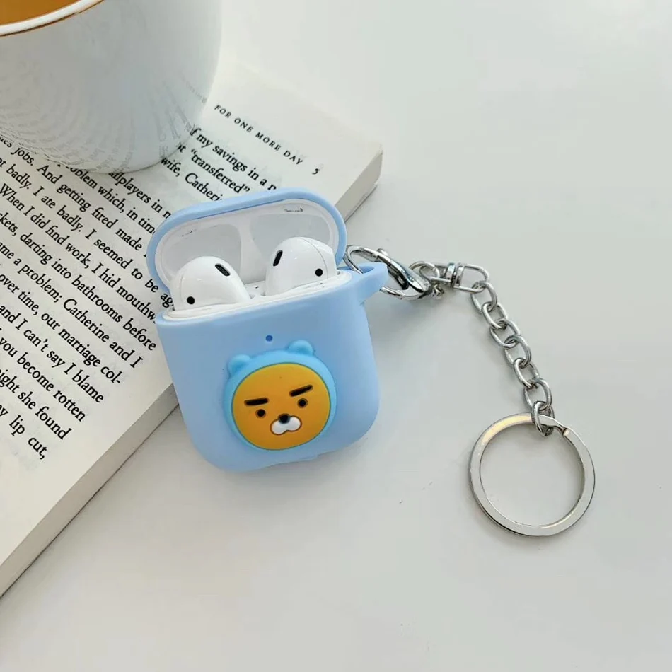 844F 3D Bluetooth беспроводной чехол для наушников с кошкой для AirPods, силиконовый защитный чехол, аксессуары для Apple Air pods, зарядная коробка - Цвет: 844F