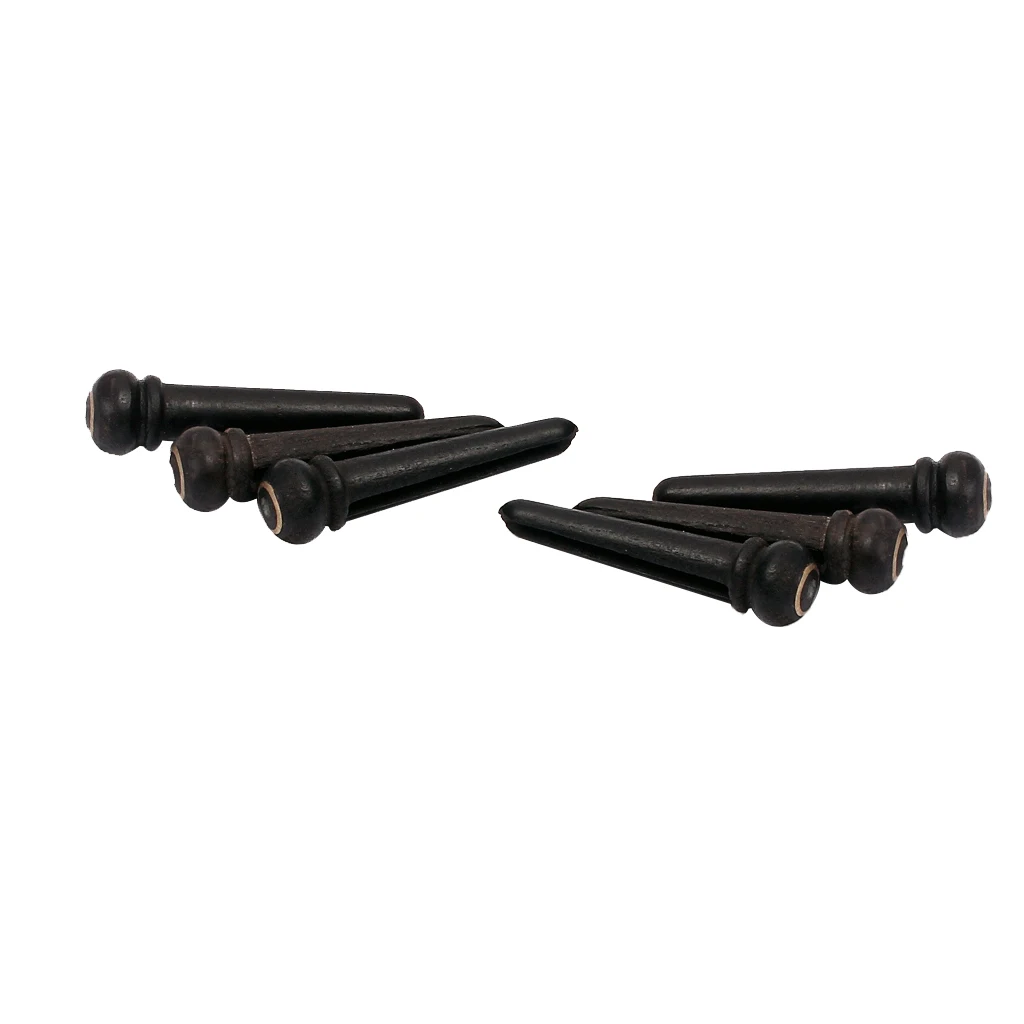 

6 pieces ebony bridge with 2mm white point for acoustic guitar