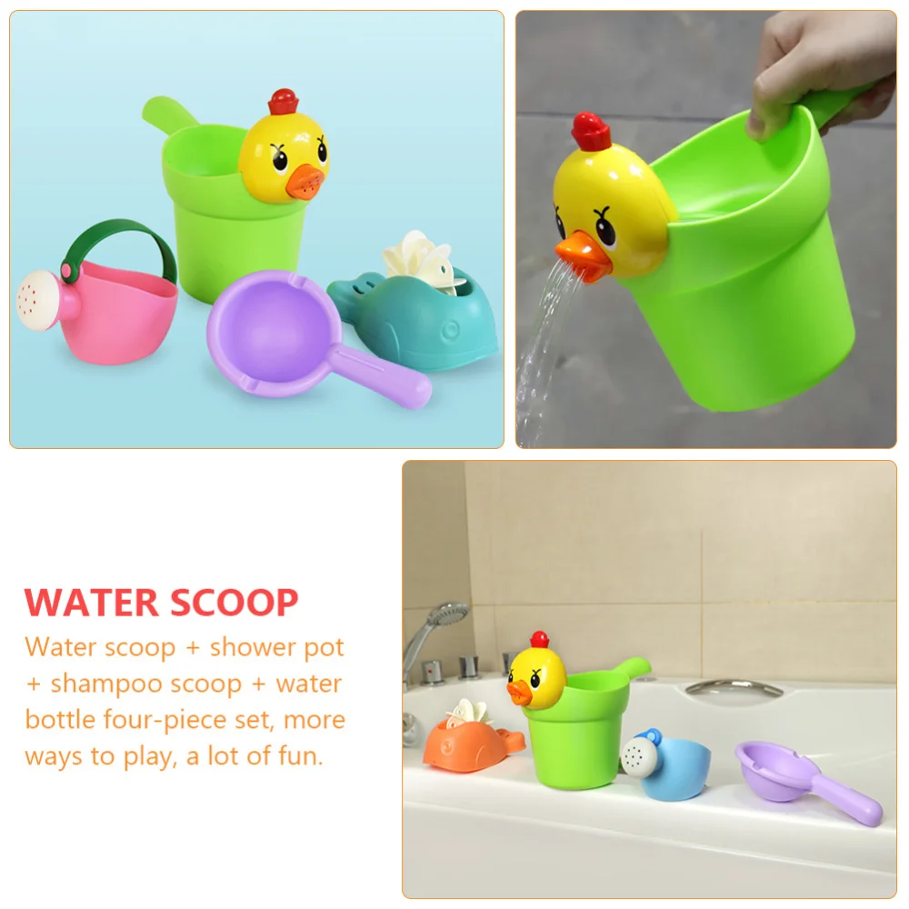 

1 Set 4pcs Bathtub Toys Kids Bath Toys Bathtub Playthings (Random Color)