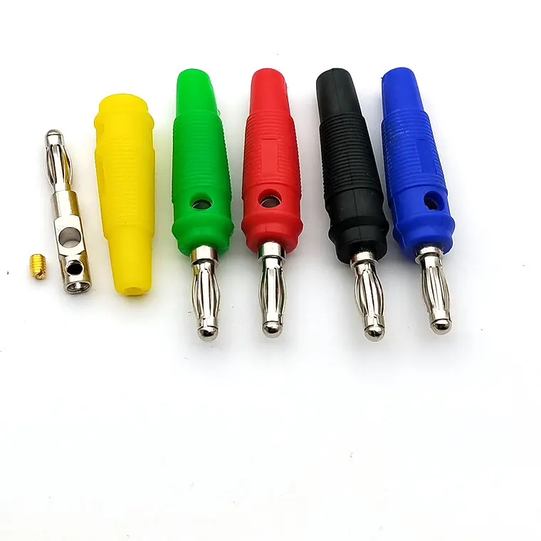 Никелированный штекер типа банан 4 мм для датчиков 100 шт.|plug|plug bananaplug connector |