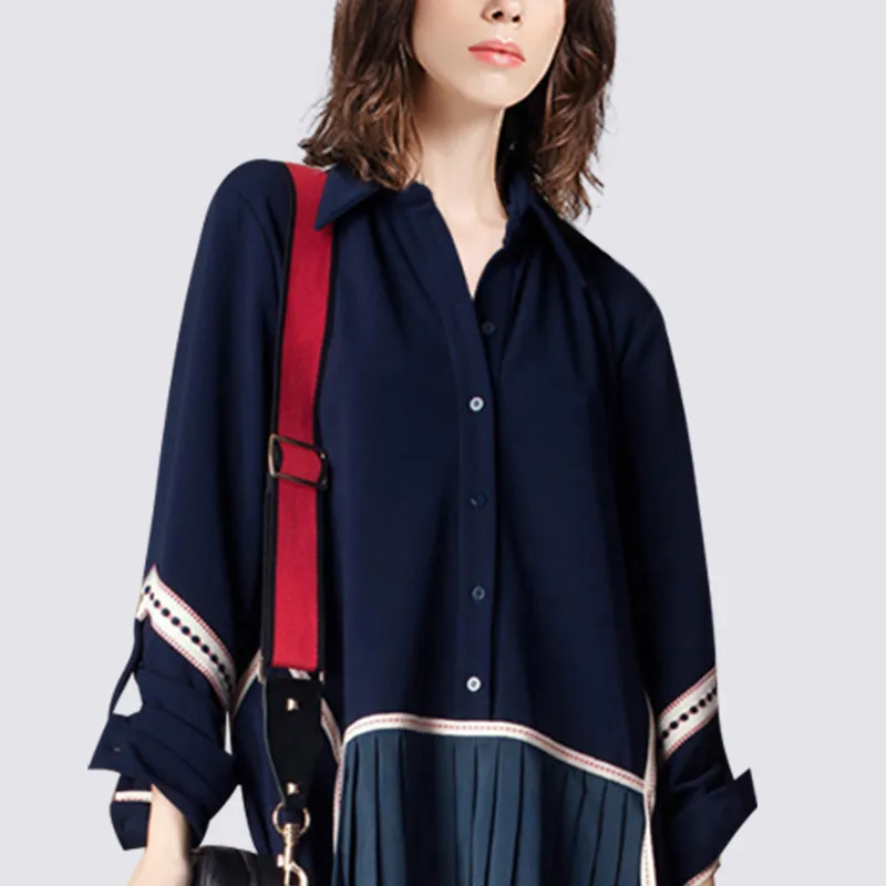 Осень 2021 Новое корейское футболка в уличном стиле платье женское длинное