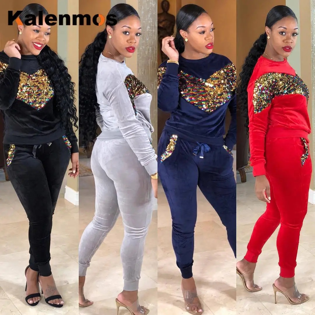 Комплект из 2 предметов длинные штаны осенний свитер брюки спортивные костюмы