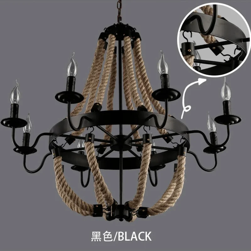 Ретро люстра светильник ing подвесной обеденный гостиная спальня приспособление