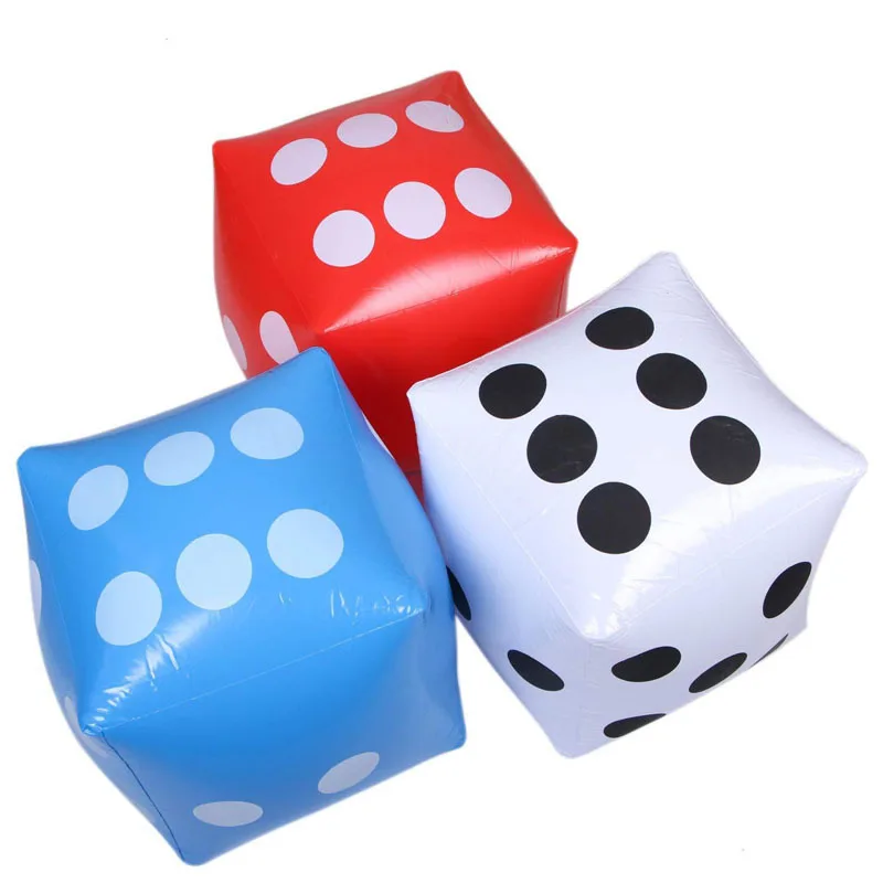 

Big Inflatable Dice 12inch Jumbo Large Dice for Kids Game Pool Beach Toys Indoor Outdoor Party Favor Decoration White Red Blue