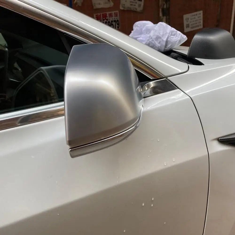 

Frosting matte finish Electroplate for Tesla Model 3 Sides Decoration Rearview Mirror Cap Cover accessories 2013-2021