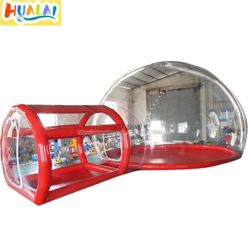 Гигантские надувные пузыри палатка снег глобус один туннель купол фото стенд шоу