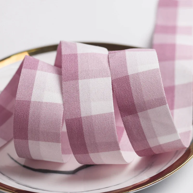 100 ярдов 10/16/25/40 мм решетки ленты в шотландскую клетку бант подарочная упаковка