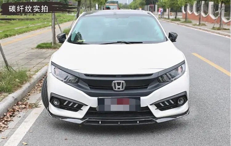 Для Honda Civic Body kit спойлер 2015 2018 для 3DC ABS задний передний бампер диффузор защитные