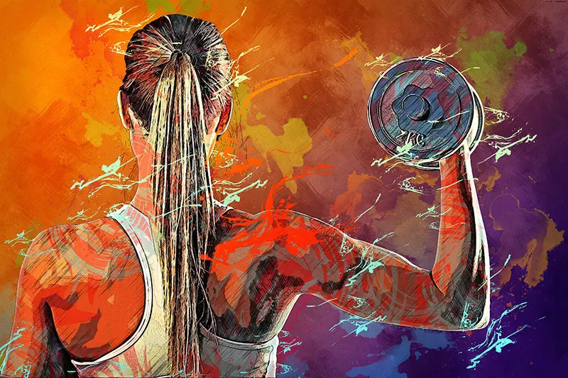 

Картина на холсте Fashionista Девушка для спорта