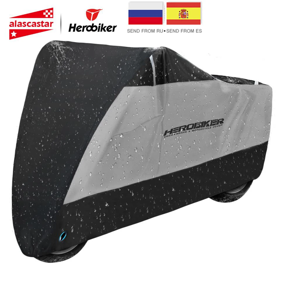 HEROBIKER мотоциклетная Крышка для улицы, крытая мотоциклетная Круизная уличная мотоциклетная крышка, УФ защитная мотоциклетная дождевик, 3 цвета