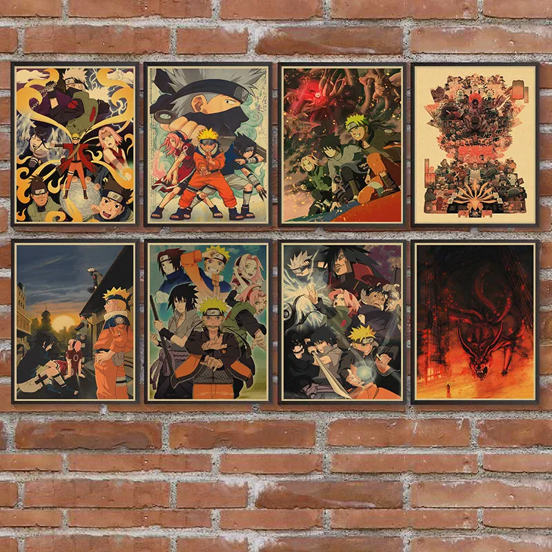 

Ninja Classic Anime Vintage Posters For Home Bar Living Decor kraft Paper high quality poster wall sticker