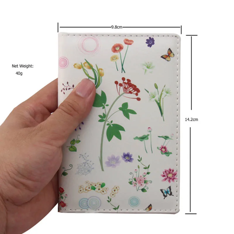 Чехол для паспорта с милыми животными женщин и чехол держателем кредитных карт в