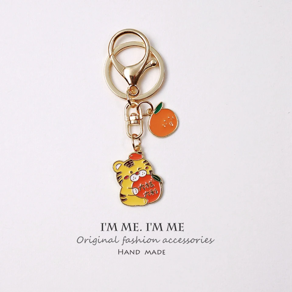 Милый брелок на удачу с тигром для мужчин и женщин ключей сумка рюкзак подвеска