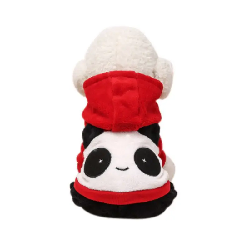 

Pet Dog Clothes Cute Panda Costumes Hoodies Winter Warm Coral Velvet Clothing For Small Dog Hoodie Puppy Dog Clothes