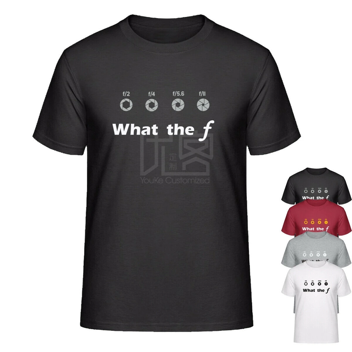 WHAT THE F (диафрагма камеры) забавная футболка унисекс для фотографов 2019 модная